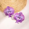 2PCS Three-Dimensional Flower Gifts Jewelry Natural Simulated Flower Party Wear Flower Shape Accessories Earrings Fashion 9cm