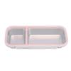 Portable Snack Container 304 Stainless Steel Sealed 2 Compartment Food Storage Container for Travel Camping Picnic