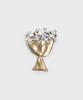 Sinoon Potted Flower Brooch (Silver Gold)
