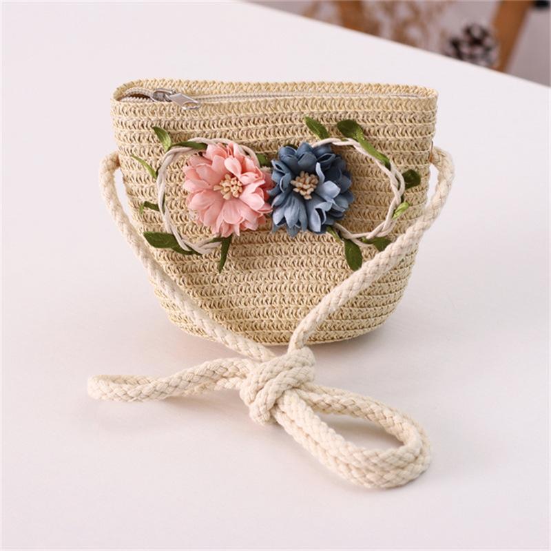 Willow flower straw hat women's wavy edge big brim sun hat summer outdoor sun protection hat travel visor parent-child hat