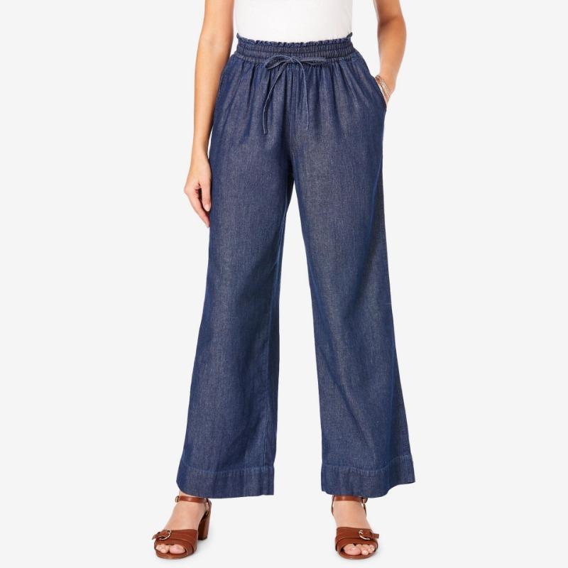 GMXIA Casual Loose Pocket Jeans Casual Pants