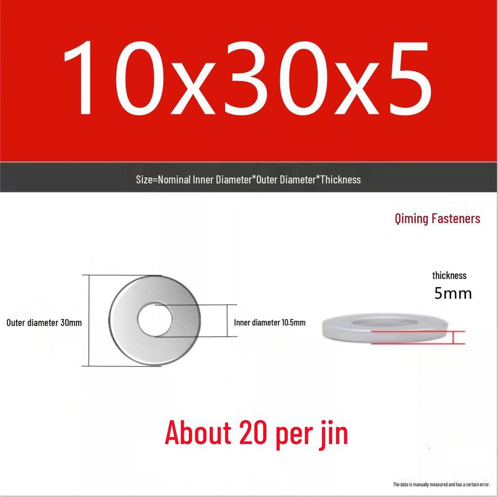 4.8 Grade Galvanized Iron Flat Washer M3-M40 Oversized Metal Screw Gasket Washer