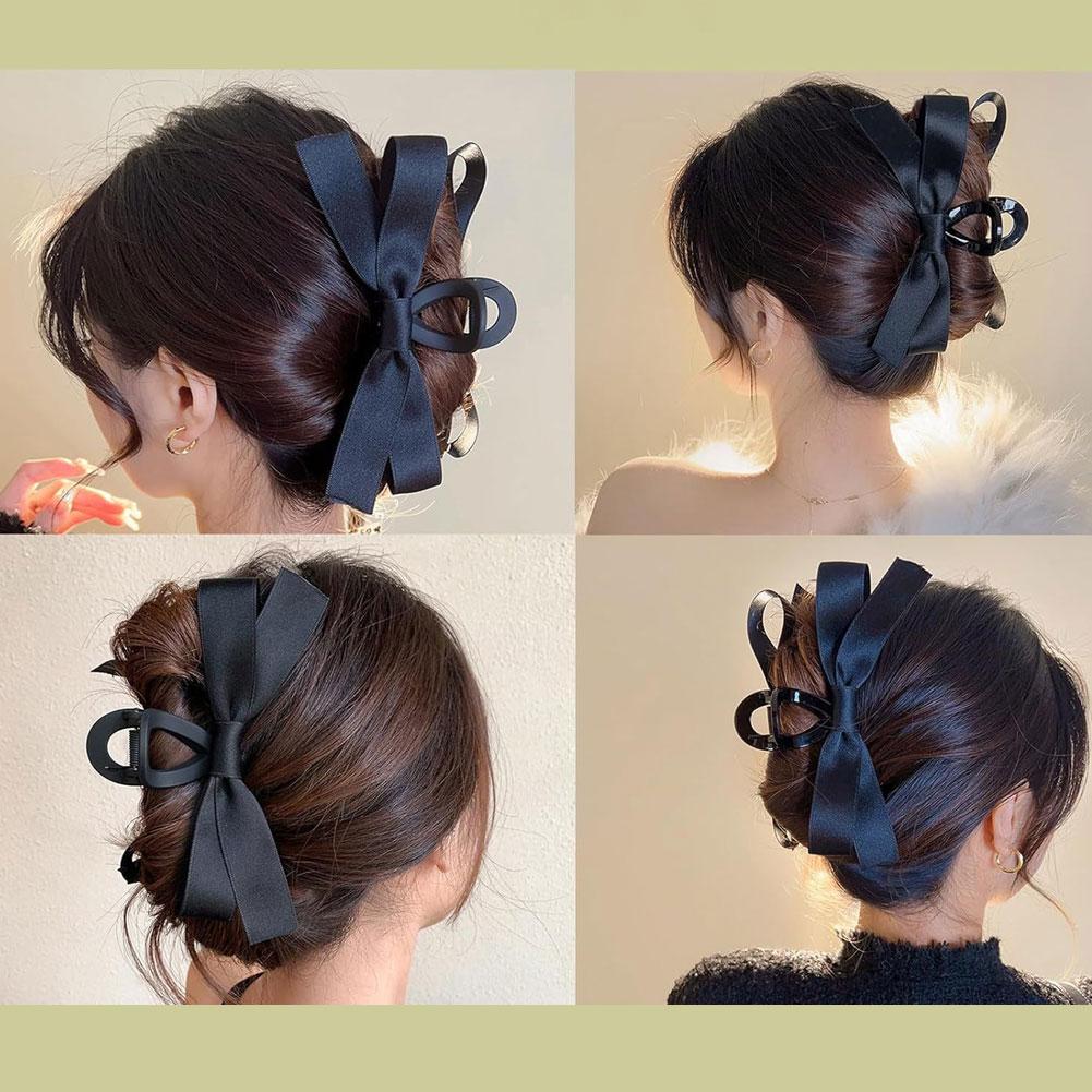 Sweet Bow Grab Clip Girls Elegant Ponytail Braid Claw Clip Sweet Shark Crab Hair Card Korean Exquisite Hair Accessories