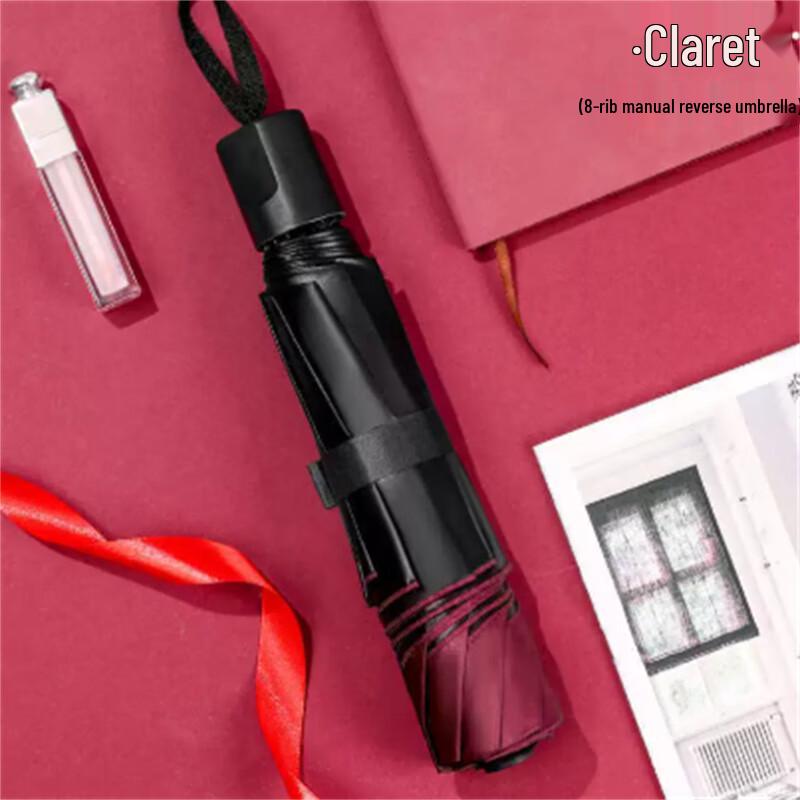 Xi Meng Yuan Black Glue Folding Sun/Rain Umbrella