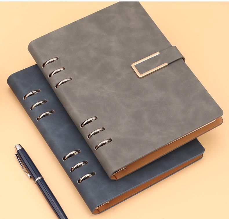 A5 Loose-Leaf Notebook with Logo - Business, Office & Student Planner with Detachable Coil, Ideal Corporate Gift