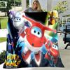 Super Wings Blanket Cartoon Child Flannel Throw Blankets Micro Fleece Cozy Plush Covers for Bed Car and Home Decoration