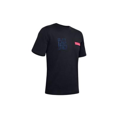 T-shirt sportiva da uomo a maniche corte con scollo rotondo, ampia e dritta, Nera 1359714-001