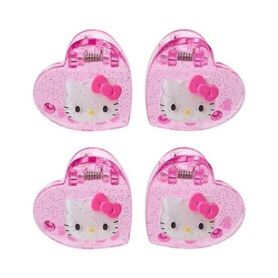 Sanrio Mini Hair Clip 4-Piece Set Hello Kitty Pink ABS Resin Suitable Ages 3 Up 159069