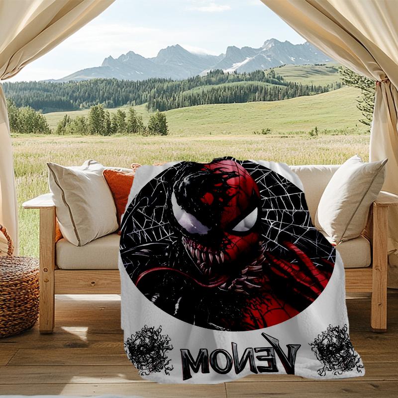 Venom Artwork Print Flannel Blanket, Soft Warm Lightweight Throw Blanket for Living Room,Sofa Bed Camping Office