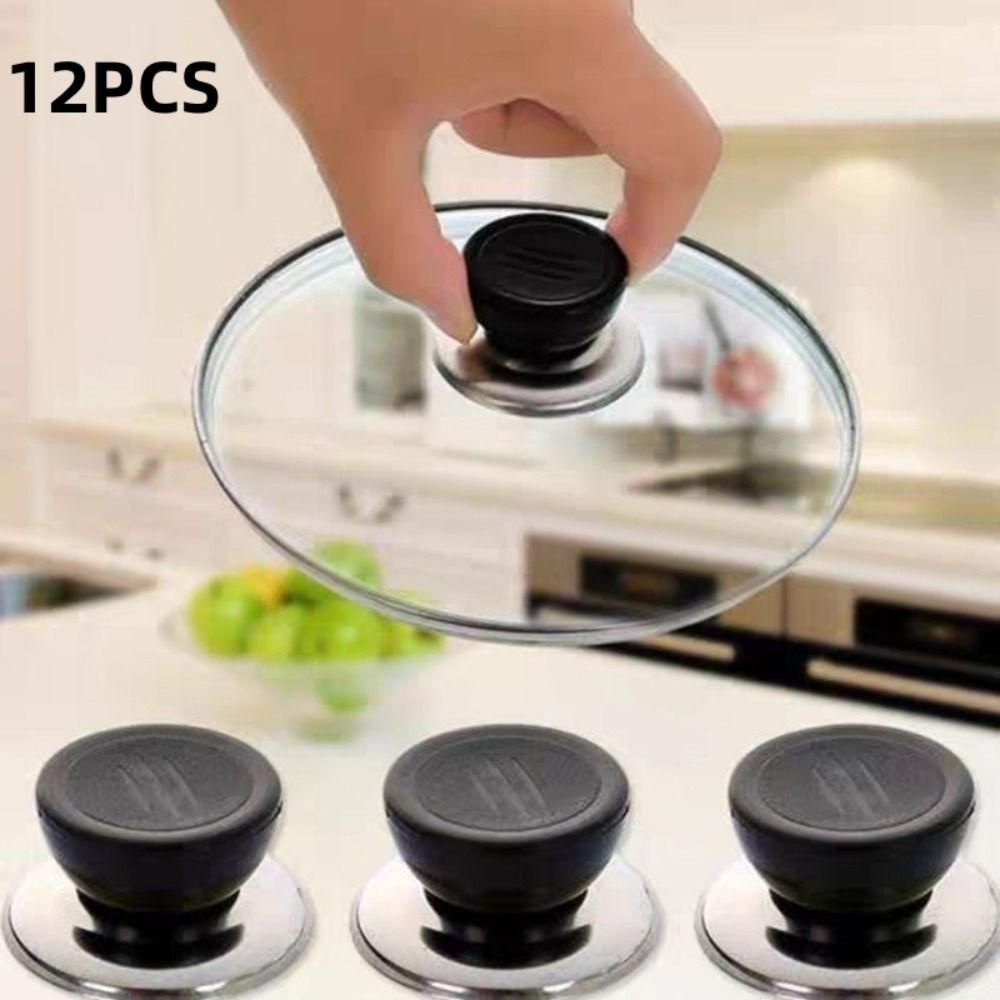 

12 шт./компл., ручка из нержавеющей стали, крышка, универсальная крышка для кастрюль, кухня