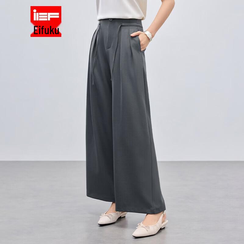 IEF 2026 Summer Loose High-Waist Wide-Leg Suit Pants S