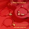 2026 Year of the Horse Red String Bracelet, Handmade Ethnic Style Hand Rope, New Year Charm for Good Fortune.