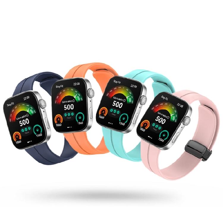 Versatile Silicone Watch Strap with Magnet Stylish Magnetic Silicone Band Sweat Resistant Watch Band for Watch Fit3