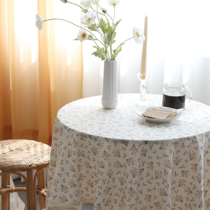 Florin Lace Two-Way Tablecloth and Curtain in 2 Colors M beige