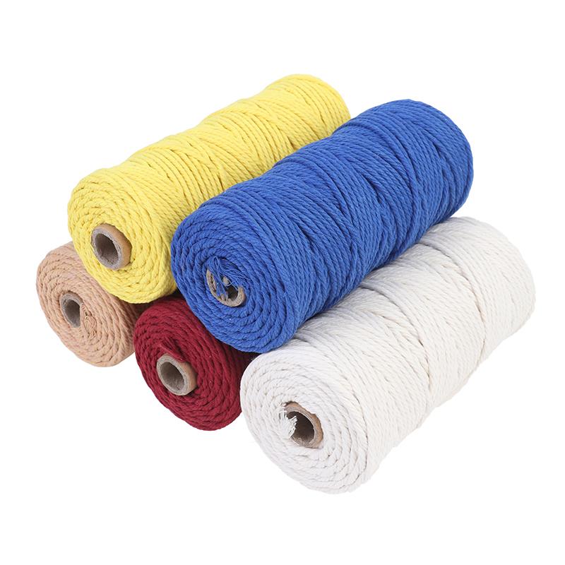 3 mm x 100 m DYI Macrame Yarn Decorative Warp Cotton for Knitting Crafts De Y1 3 mm x 100 m DYI Macrame Yarn Decorative Warp Cotton for Knitting Crafts De Y1