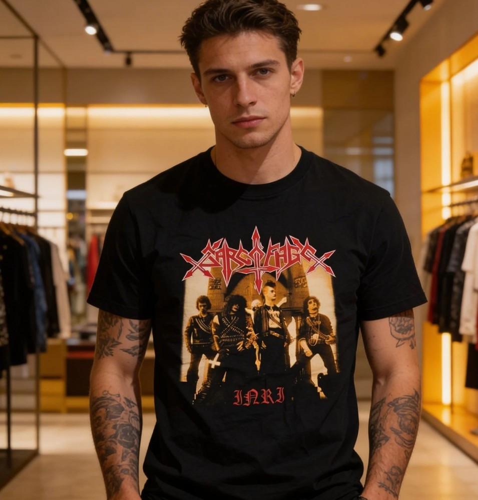 Sarcofago Inri Album Band Collection Black All Size Shirt NWT Unisex T-Shirt S