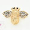Gilded Rhinestone Bee Brooch Pin