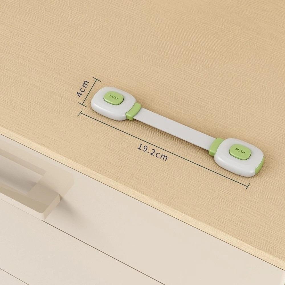 1pc Adhesive Fixation Child Safety Lock No Drilling Baby Proof Latch Kitchen Fridge Oven Door