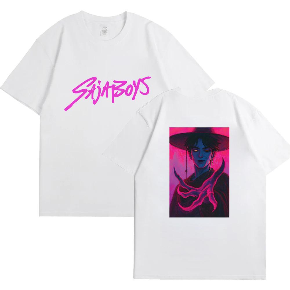 KPop Dämonenjäger Film Saja Boys T-Shirts Männer Frauen Hochwertiges Baumwoll-T-Shirt Mode Hip Hop Harajuku Kurzarm-T-Shirts