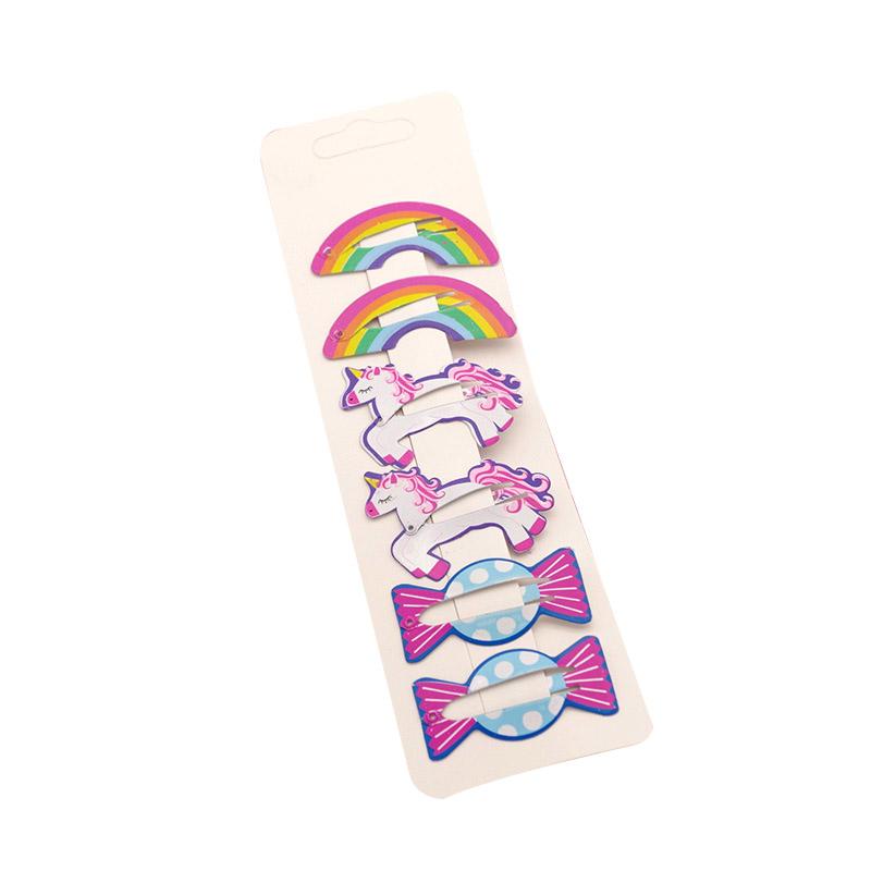 6 sztuk spinki do włosów Barrettes owoce wzór zwierzęcy antypoślizgowy brokat dla dziewczynki małe akcesoria do włosów