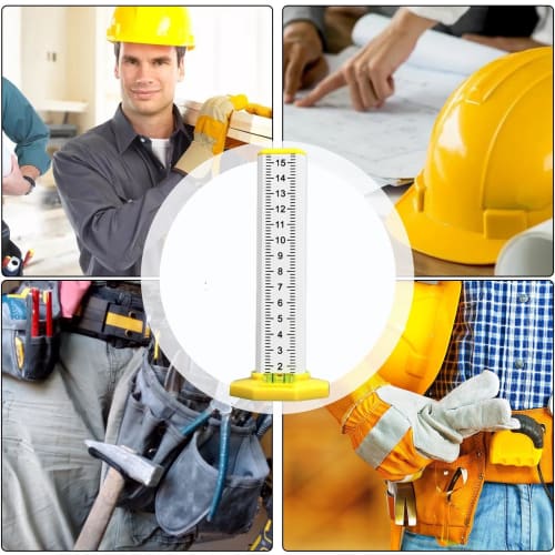 Equal Height Ruler - Double-Sided Height Scale, Horizontal Elevation Ruler | Floor Tile Equal Height Ruler with Magnetic Base, Drop Ceiling Tile, Pave