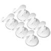 6PCS Strong Vacuum Wall Hook Towel Hook Plastic Self Adhesive Suction Cup for Kitchen Bathroom