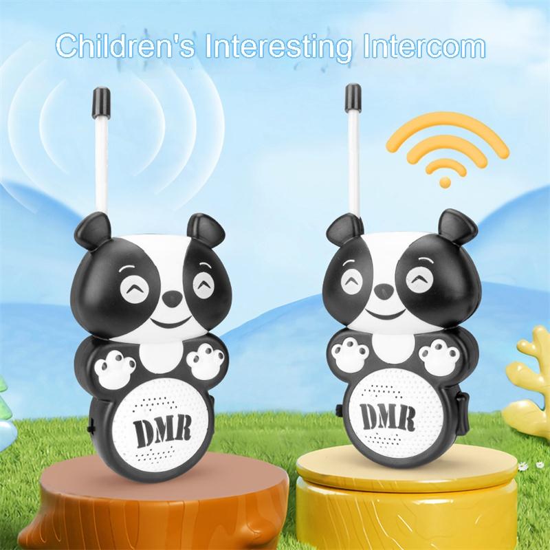 Cute Panda Children Walkie Talkie Toy Indoor Outdoor Parent-child Interactive Wireless Electric Toy Portable Walkie Talkie