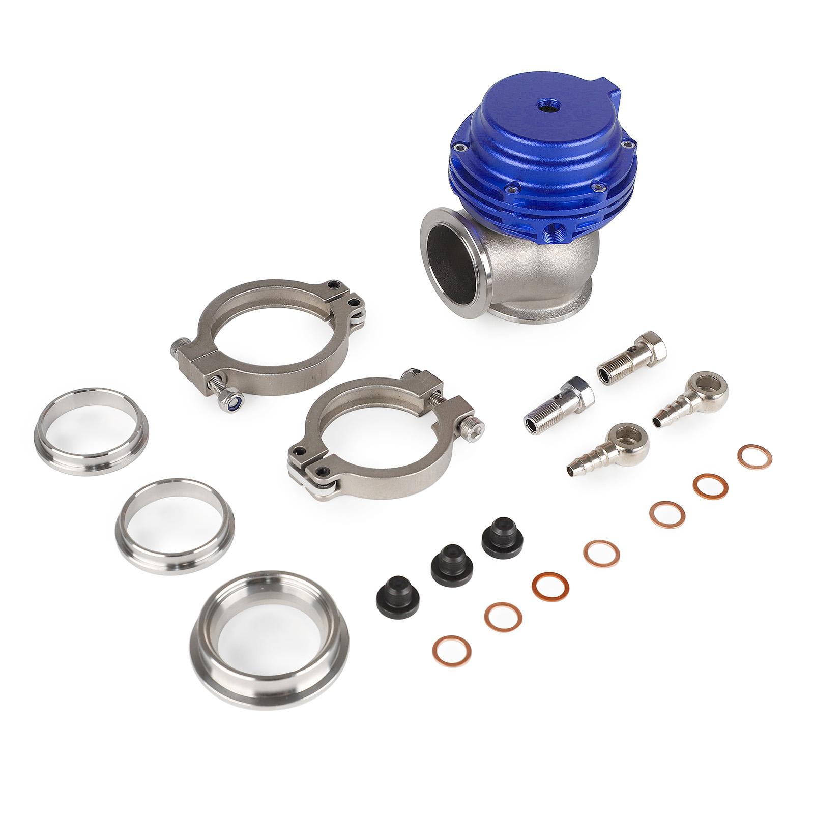 

38mm External Wastegate V-Band Flanged Turbo Waste Gate For Supercharge Turbo Manifold Universal Dump Pipe Valve синій