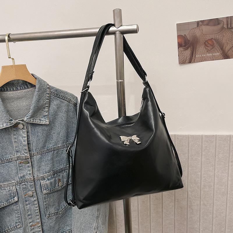 

Large capacity commuter tote bag women s dual-purpose new casual backpack butterfly clean retro portable shoulder bag One Size
