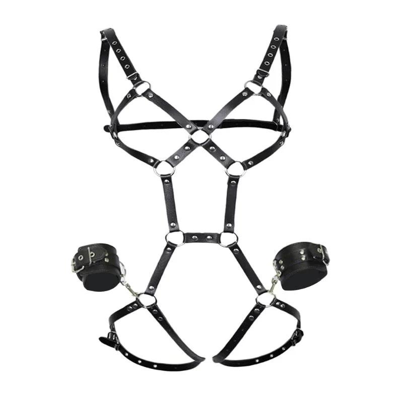 Punk Harajuku Leg Garter & Jewelry Restraint Belt - Couple BDSM Erotic Accessories