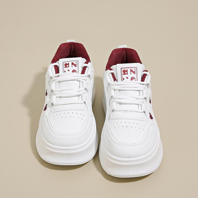 

Spring 2025 new thick-soled little white shoes women s fashion student shoes casual strap board shoes women s shoes ZY-1825 41 красный