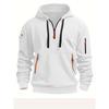 2024 Men's Zip-Up Hoodie with Multiple Pockets – Casual Sports Jacket for Spring and Autumn
