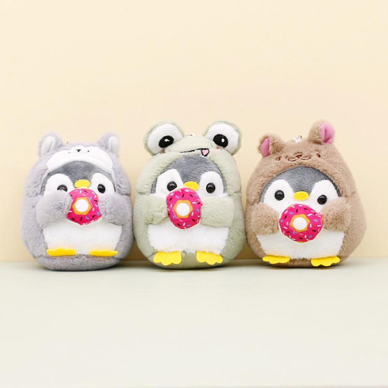 Adorable Transforming Penguin Plush Keychain With Short Plush Material And Cute Cartoon Look