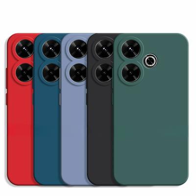 Pouzdro pro Xiaomi Poco M6 4G TPU nárazuvzdorné tekuté silikonové zadní kryt pro Xiaomi Poco M6 4G