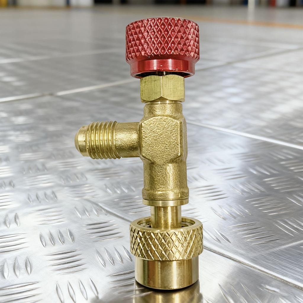 Fluoride Safety Valve Metal Air Conditioning R410 Refrigerant Charging Valve for Maintenance
