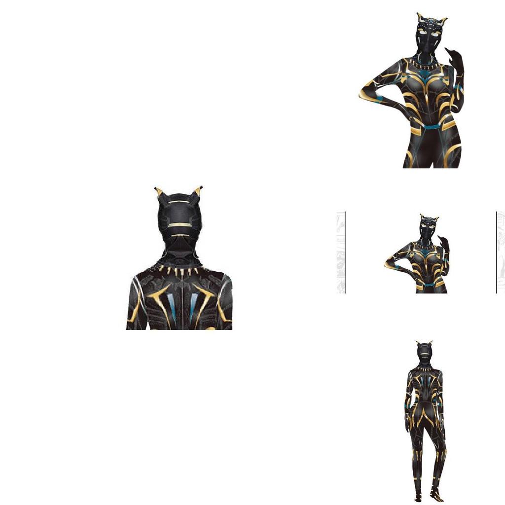Black Pantherwakanda Forever Letitia Wright Women's Elastic Bodysuit Headwear Cospaly