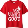 Breathable For Unisex Round Neck Tshirt Streetwear Life Is Wheelie Good Fashionable Unisex Teeshirt Oversized Tshirt Vintage Tshirt