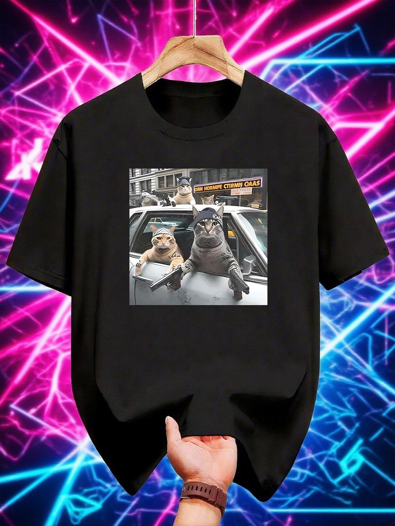 Cats' Gang Armed Cat T-shirt