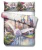 Children Kids Carton Unicorn Olive branch 3D Print Beding Set Single Soft Duvet Cover featuring Pilow Cases Pink Purple Fantasy Series 150x20