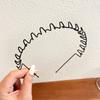 Double Layer Wave Shape Headband Cross Men Hair Bands Fashion Thin Metal Hair Hoop  Children