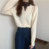 Women's Color-Block Patchwork Long-Sleeve T-Shirt, Stylish Fake Two-Piece Base Layer for Spring and Autumn.