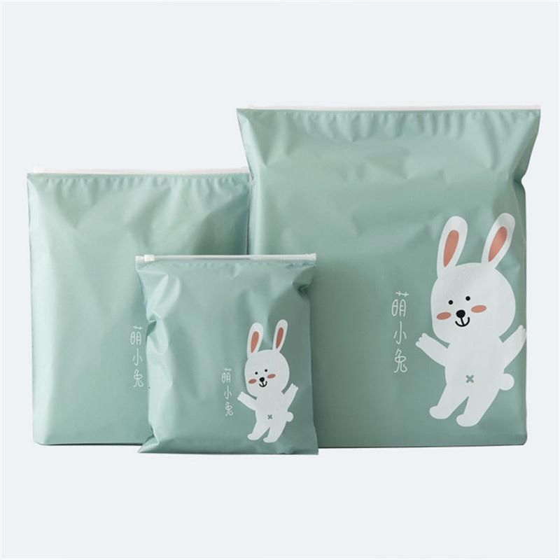 3pcs Cartoon Travel Storage Bags Zipper Waterproof Organizer Pouch Clothes Shoes