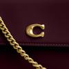 Coach Brook Flap 25 Metall-Logo Kettenriemen Verschluss Leder Schultertasche Mittel Merlot Damen Schultertasche CAN90-B4MER