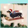 Cute 2023 Christmas Dachshund Hanging Decoration For Car And Home Ornament Collection
