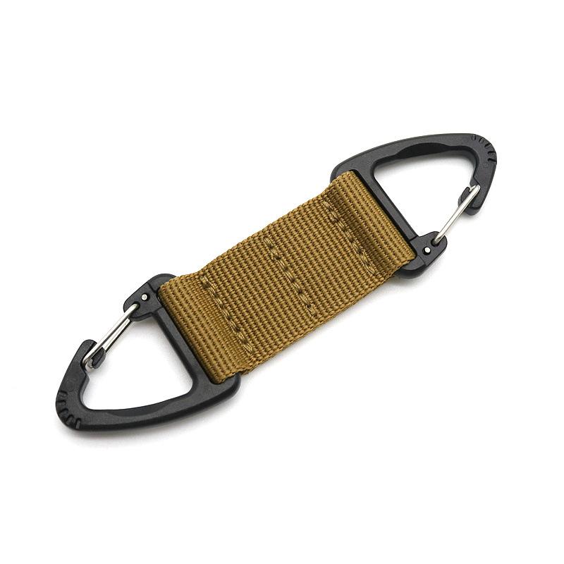 1PCS Outdoor Triangle Buckle Multifunctional Carabiner Webbing Buckle Belt Clip Hanging Key Hook for Climbing Camping Hiking