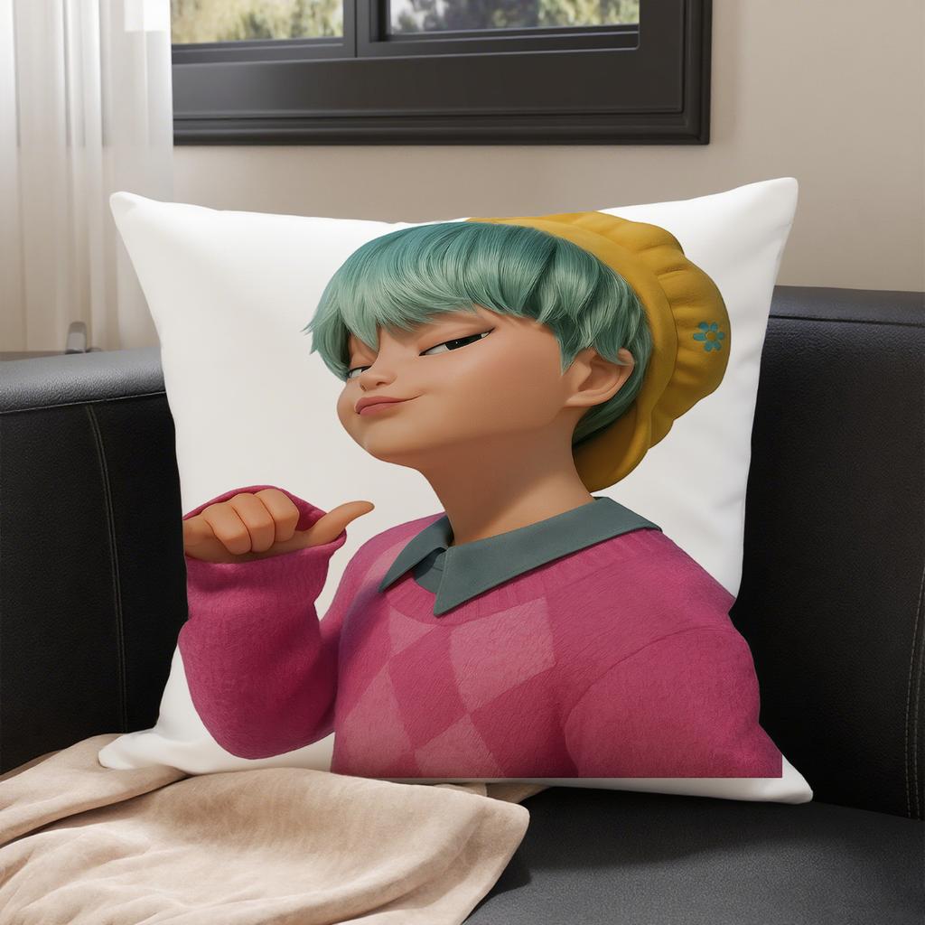 KPop Demon Hunters The fantasy world on the pillowcase: cartoon characters and cute pet patterns, fashion home decoration