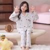 Girls Cotton Pajama Set Long Sleeve Cartoon Print Sleepwear Home Outfit Fall 2026