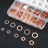 200pcs Copper Washer Gasket Nut & Bolt Set - Perfect For Sump Plugs - Includes Box & Assorted Sizes (M5/M6/M8/M10/M12/M14)