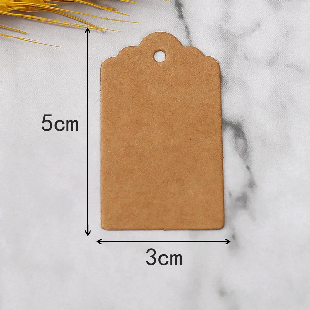 Kraft Paper Blank Hang Tags - Small Bookmark, Gift, Thank You Card, Ornament, or Clothing Labels.