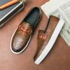 Fashion Men Casual Business Vulcanized Shoes One Foot Outdoor Comfortable Walking Shoes British Business Loafers Sizes 38-46 Men Shoes